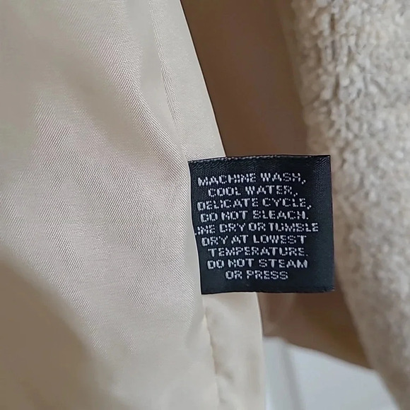 Vintage Forecaster Sport Sherpa Fleece Button-down Coat - Size  M - Cream/Tan - Picture 6 of 7